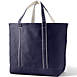 Extra Large Solid Color 5 Pocket Open Top Canvas Tote Bag, Back