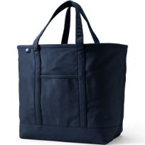 ★80s LANDS’END tote 濃紺 size-M ガイドライン付き Zippered Tote Bags | Lands' End