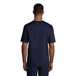 Men's Short Sleeve Poplin Pajama Shirt, Back