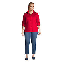 Women's Plus Size Long Sleeve Performance Twill Shirt, alternative image
