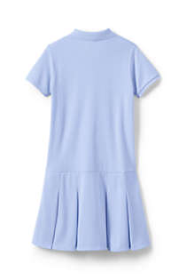 School Uniform Toddler Girls Short Sleeve Mesh Polo Dress, Back