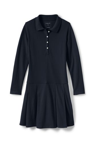 girls black polo dress