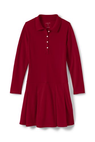 long sleeve polo dress girls