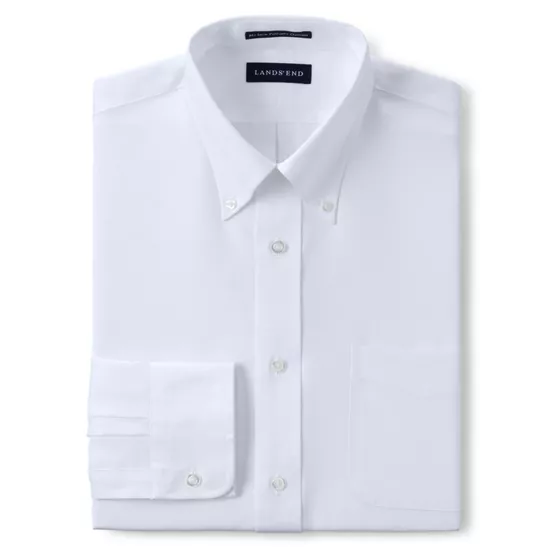 Men's Tailored Long Sleeve No Iron Buttondown Pinpoint Shirt - primary
