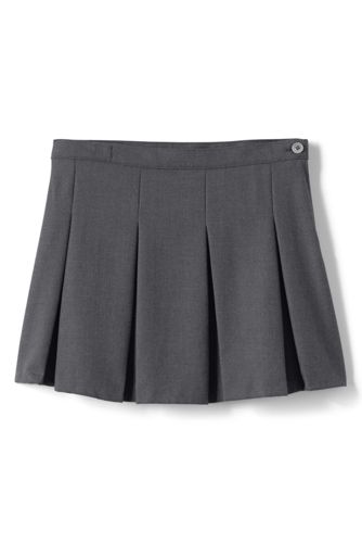 School Uniform Solid Box Pleat Skirt Above Knee from Lands' End