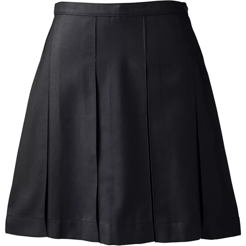 Women's Box Pleat Skirt Above the Knee, Front