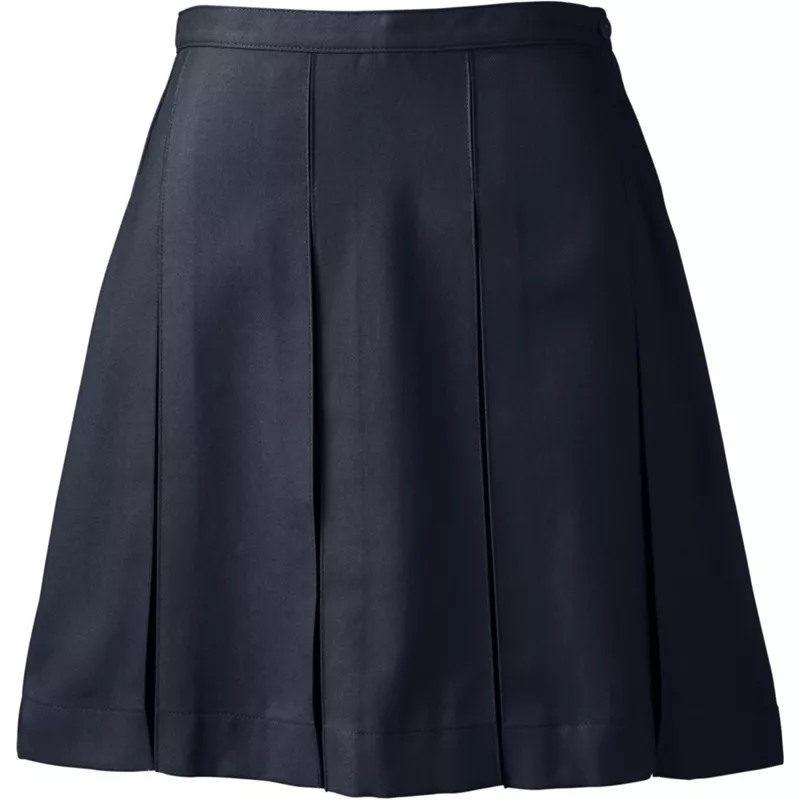 Women's Box Pleat Skirt Above the Knee, Front