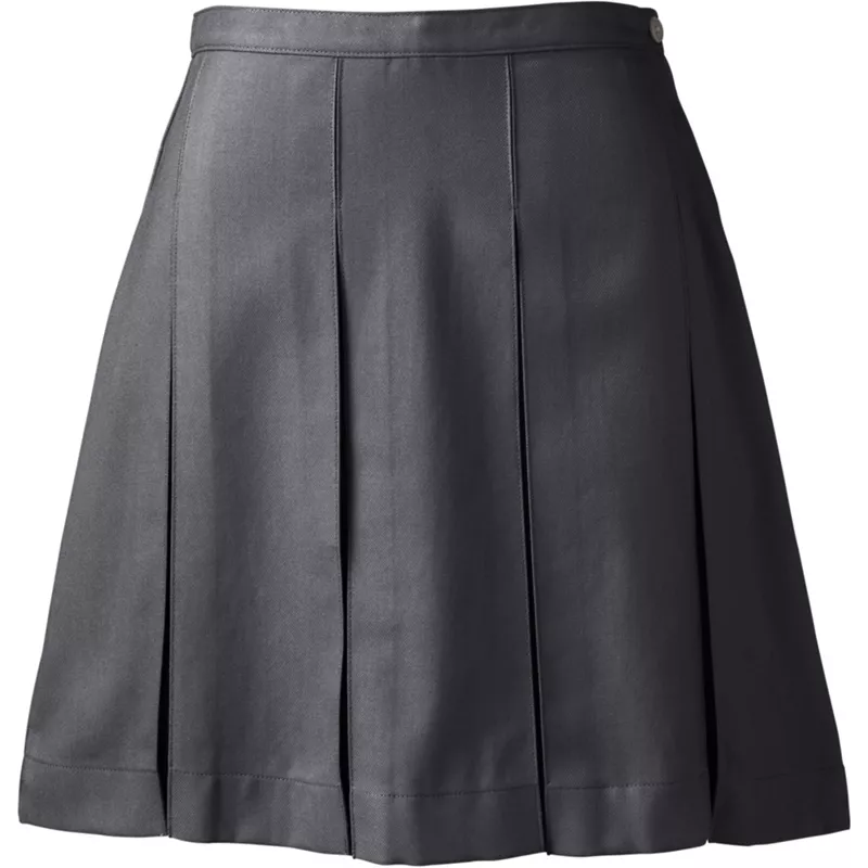 Women's Box Pleat Skirt Above the Knee, Front
