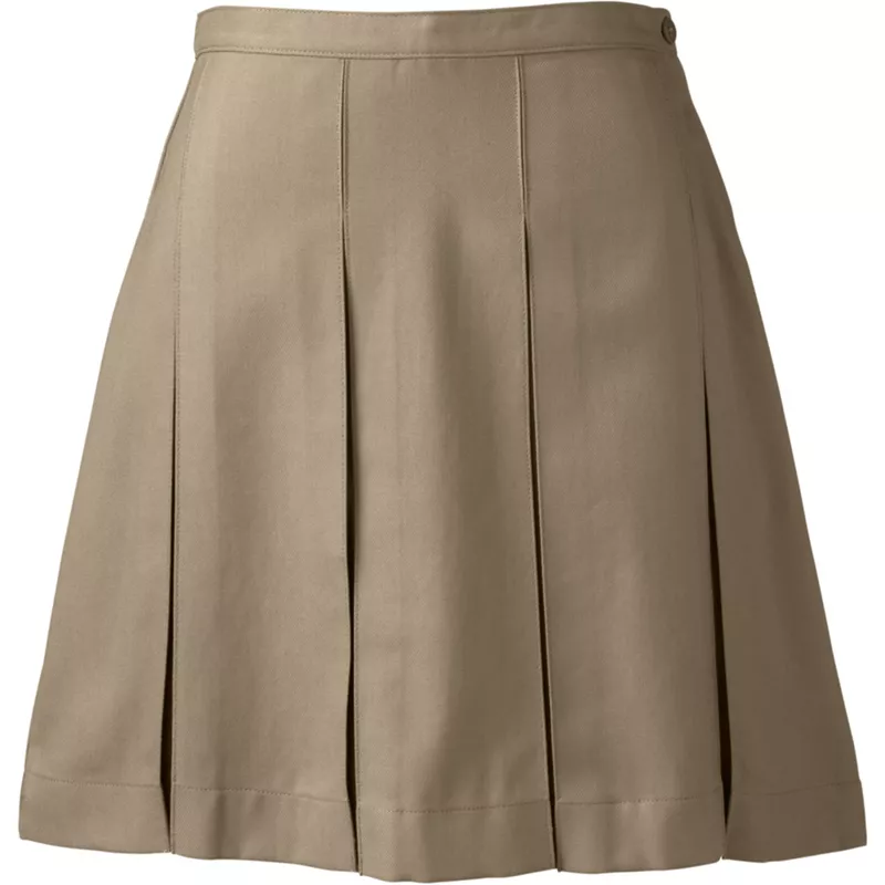 Women's Box Pleat Skirt Above the Knee, Front