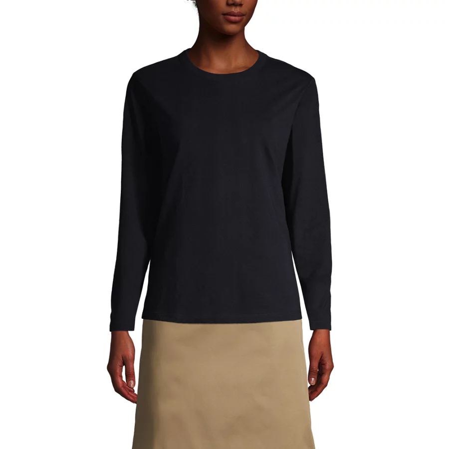 School Uniform Girls' Long Sleeve Essential T Shirt view 2