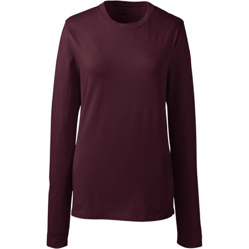 Tシャツ・カットソー [SAENGINSTUDIO] SHIRRING DETAIL ELBOW-LENGTH SLEEVE Lands' End Womens Elbow Sleeve Lightweight Jersey Crew Neck