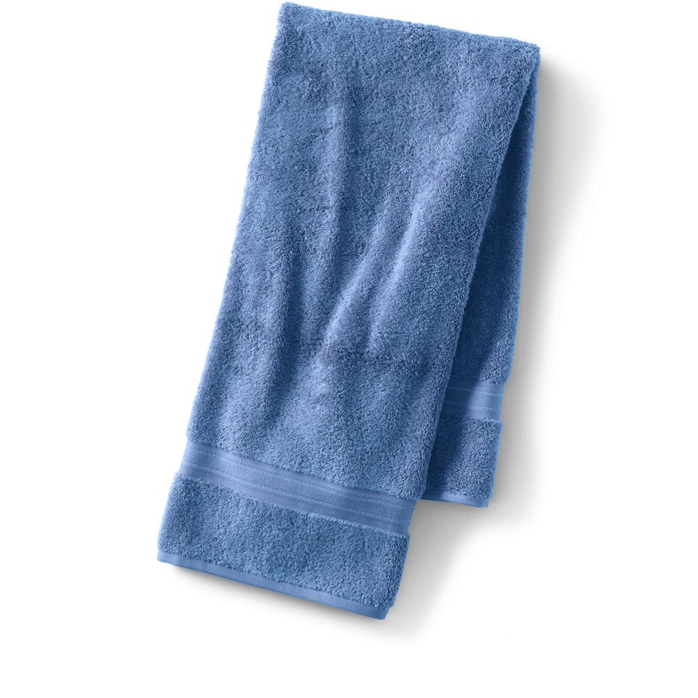 Premium Supima Cotton 2-Piece Washcloth Set - Lands' End - Blue
