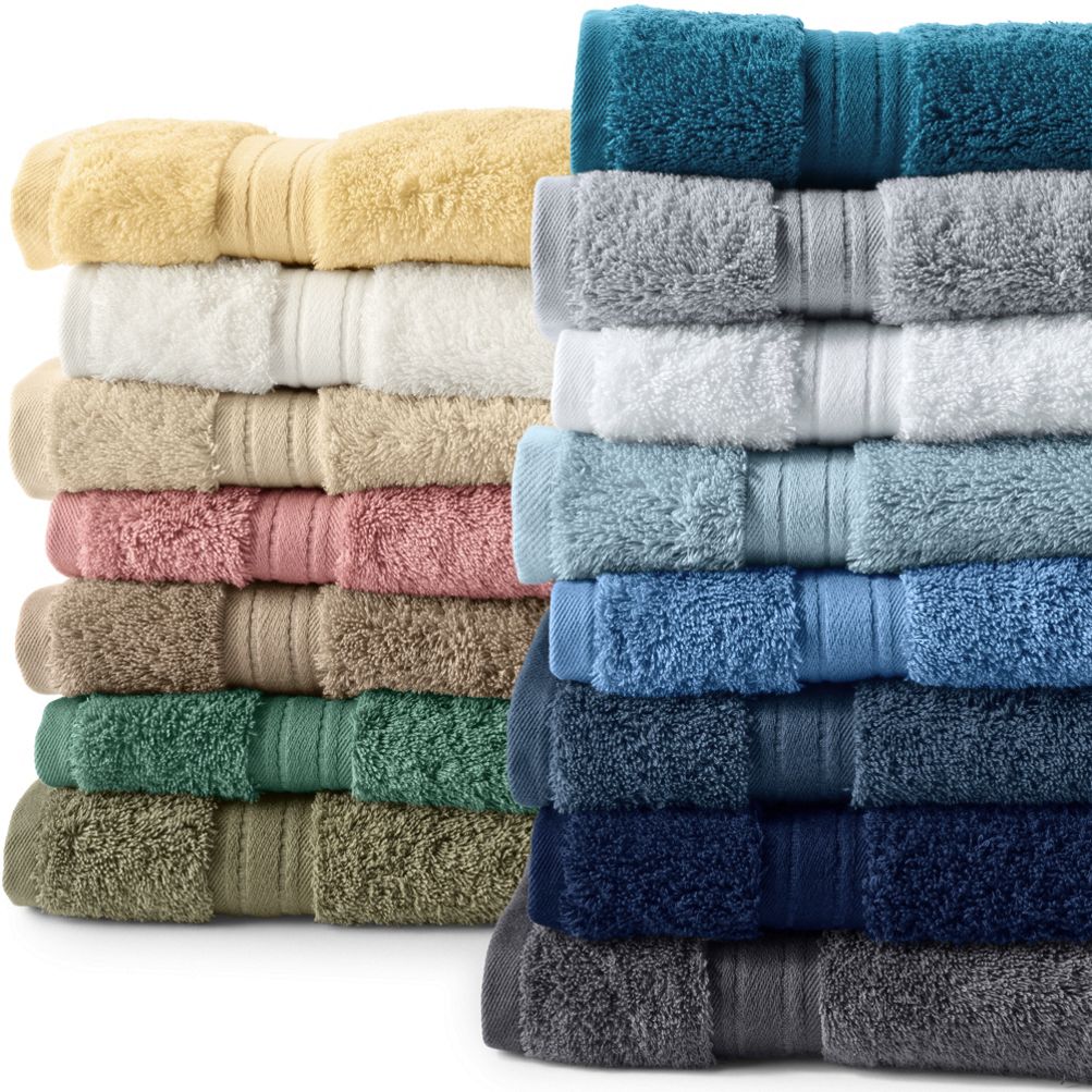 Premium Supima Cotton Bath Towel - Lands' End - White