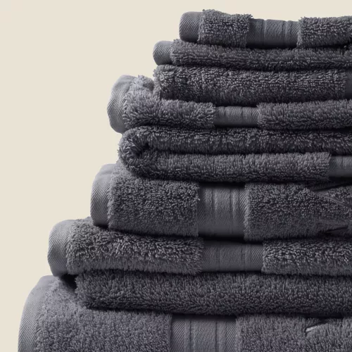 Premium Supima Cotton 6-Piece Bath Towel Set, Left