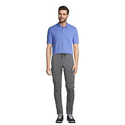 Men's Short Sleeve Basic Mesh Polo Shirt , alternative image