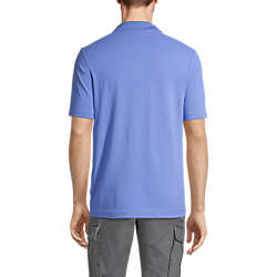 Men's Short Sleeve Basic Mesh Polo Shirt , Back