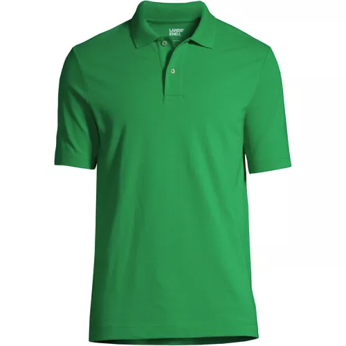 School Uniform Men's Short Sleeve Basic Mesh Polo Shirt , Front