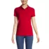 Women's Short Sleeve Basic Mesh Polo Shirt, Front