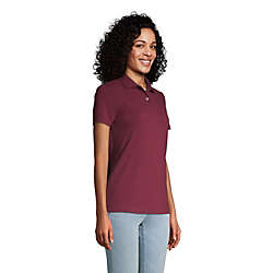 Women's Short Sleeve Basic Mesh Polo Shirt, alternative image