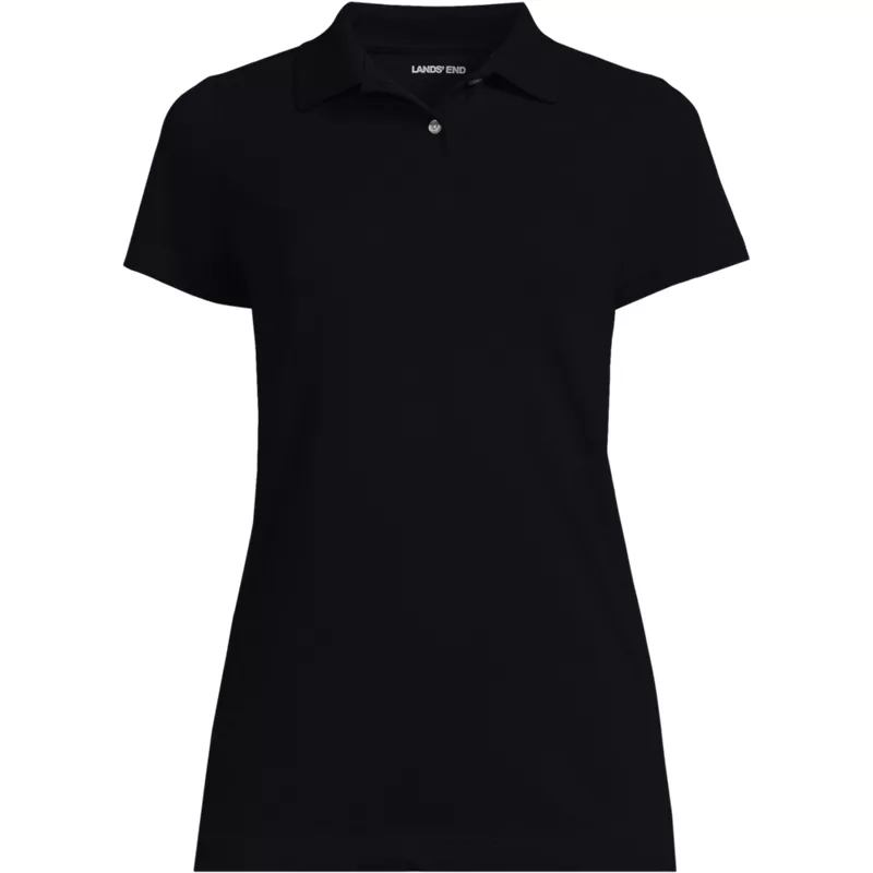 Women's Essential Pique Short Sleeve Polo Shirt, Front