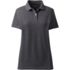 Women's Plus Size Short Sleeve Basic Mesh Polo Shirt, Front