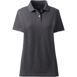 Women's Plus Size Short Sleeve Basic Mesh Polo Shirt, Front