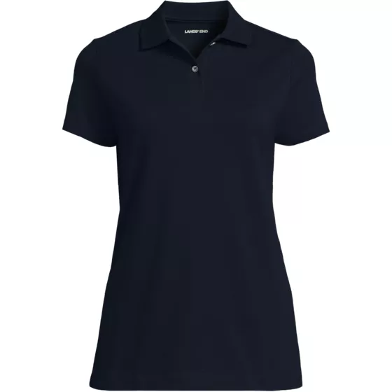 School Uniform Women's Short Sleeve Basic Mesh Polo Shirt - primary