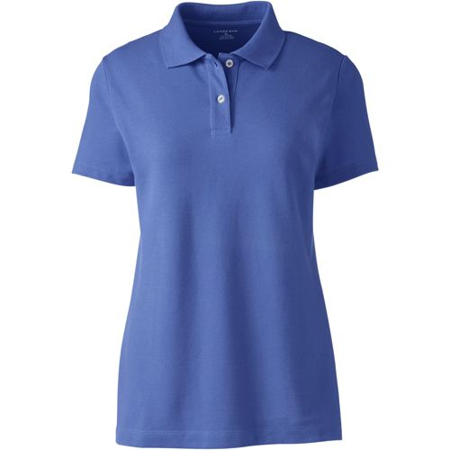 Women's Embroidered Logo Short Sleeve Basic Mesh Polo Shirt
