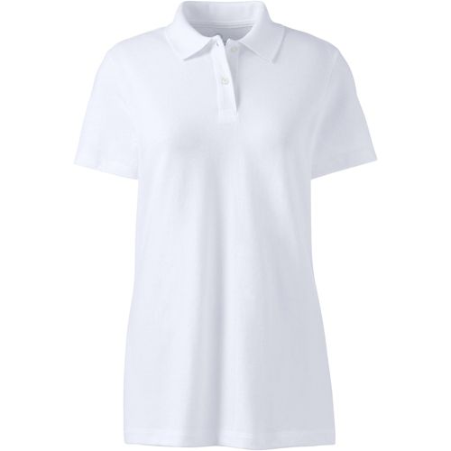 Women's Short Sleeve Basic Mesh Polo - image 1