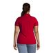 Women's Plus Size Short Sleeve Basic Mesh Polo Shirt, Back