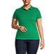 Women's Plus Size Short Sleeve Basic Mesh Polo Shirt, Front