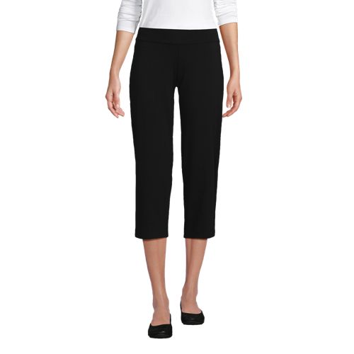 quality merchandise A Wise Choice Lands End Womens Pants Starfish Slim Leg Black Elastic Waist