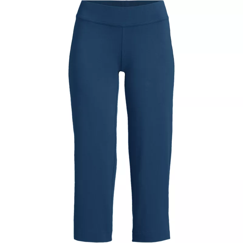 Women's Plus Size Starfish Mid Rise Pull On Crop Pants, Front