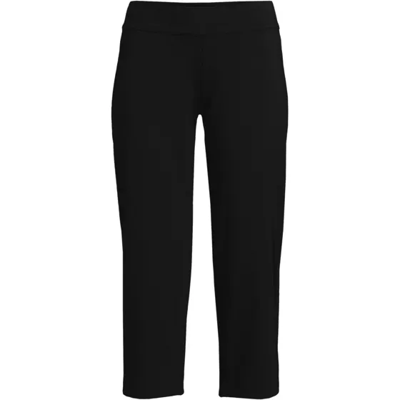 Women's Starfish Mid Rise Pull On Crop Pants - primary