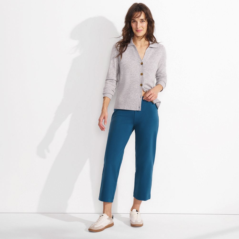 Women's Lands' End Starfish Straight-Leg Pull-On Crop Pants