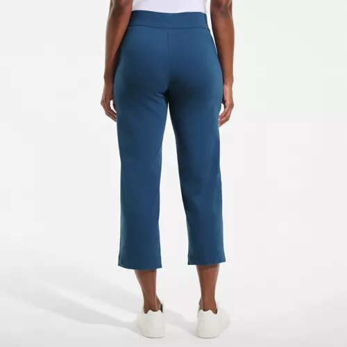 Women's Starfish Mid Rise Pull On Crop Pants, Back
