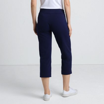 Women's Petite Starfish Mid Rise Pull On Crop Pants - image 1