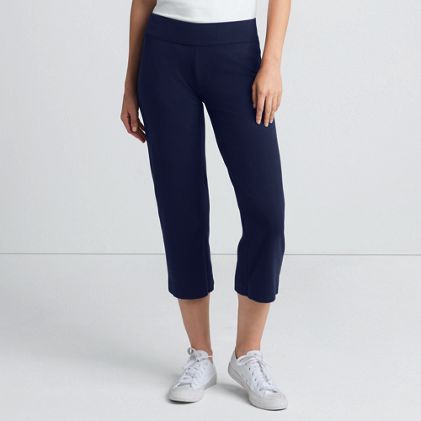 Women's Petite Starfish Mid Rise Pull On Crop Pants - image 2