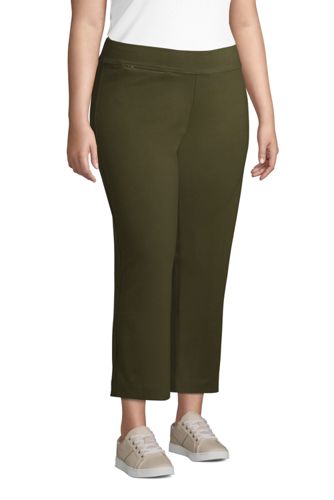 plus size khaki crop pants