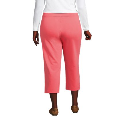 Women's Plus Size Starfish Mid Rise Elastic Waist Pull On Crop Pants - image 2