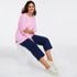 Women's Plus Size Starfish Mid Rise Pull On Crop Pants, alternative image