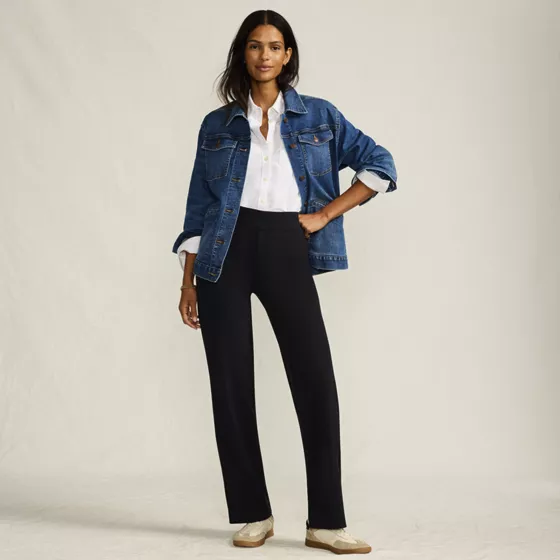 Starfish Mid Rise Straight Leg Pants - primary