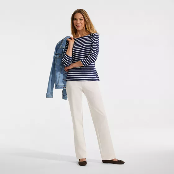 Starfish Mid Rise Straight Leg Pants - primary