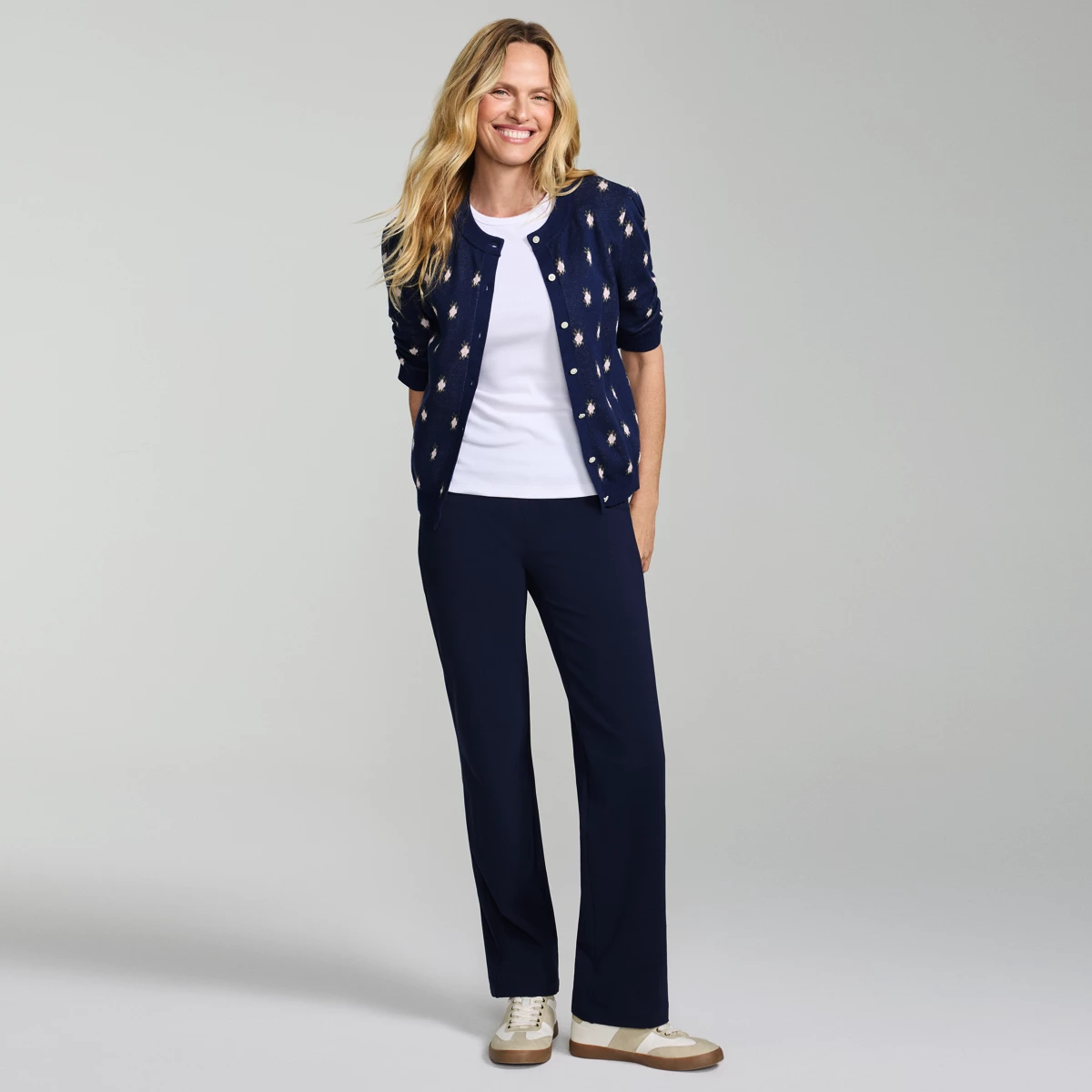 Tall Starfish Mid Rise Straight Leg Pants — Radiant Navy by Lands' End