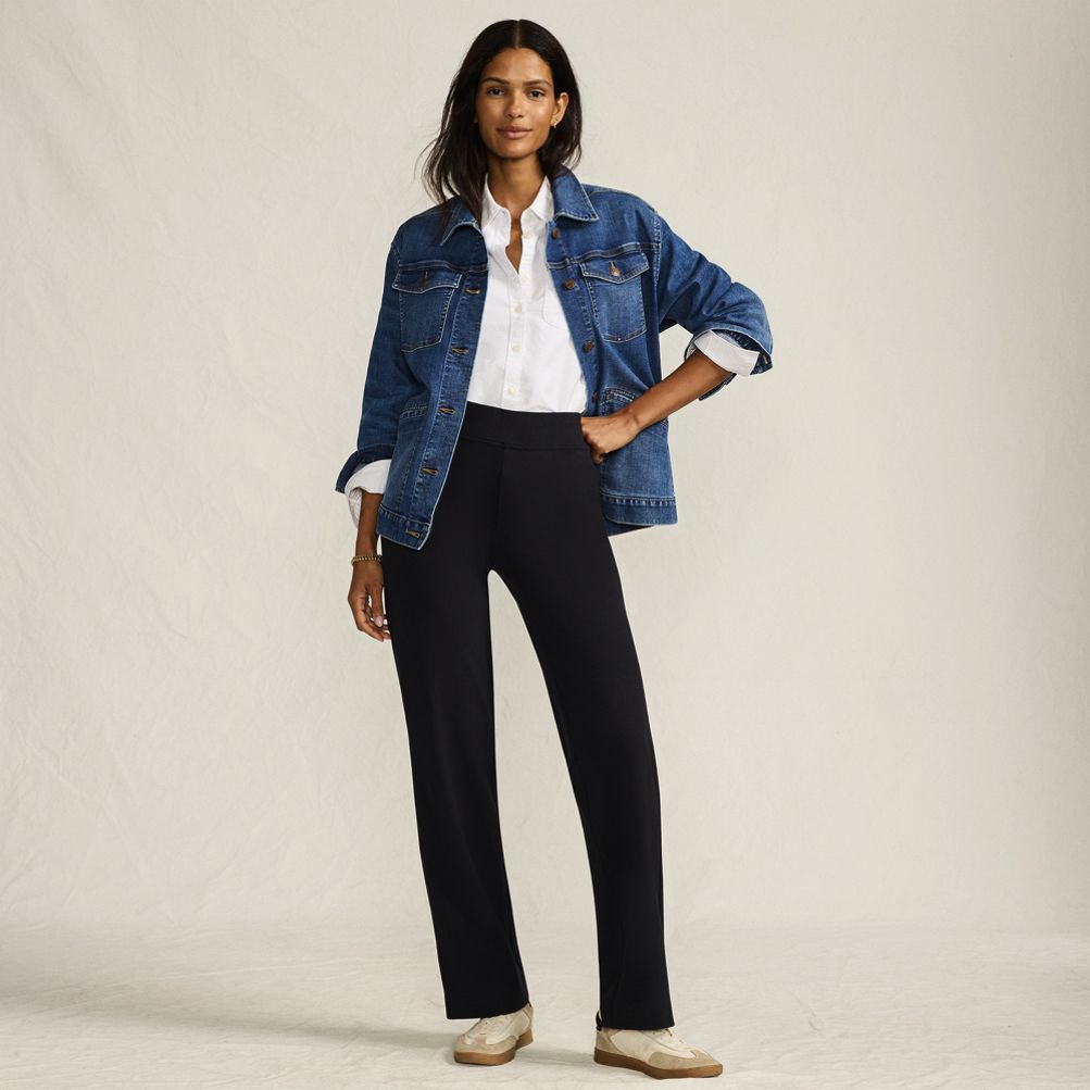 Starfish Mid Rise Straight Leg Pants | Lands' End