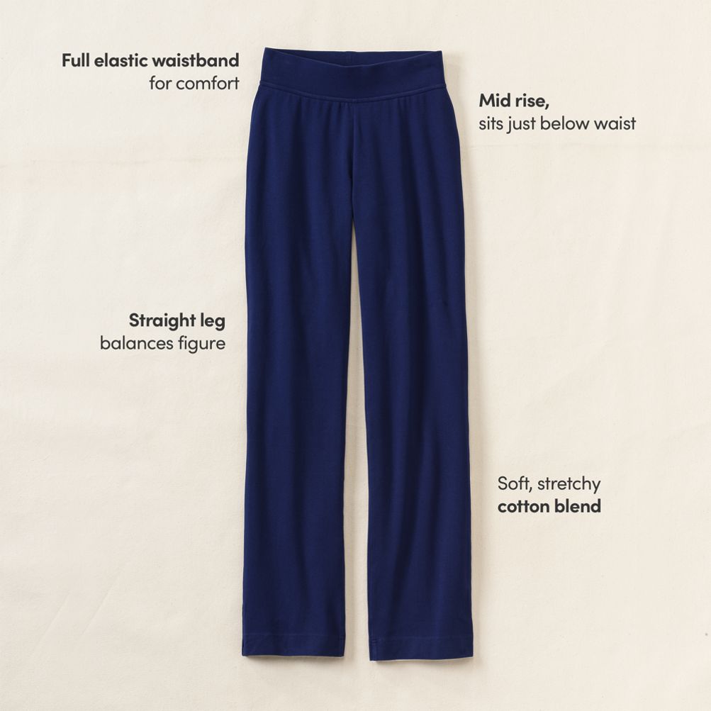 Starfish Mid Rise Straight Leg Pants | Lands' End