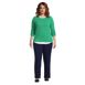 Women's Plus Size Starfish Mid Rise Straight Leg Elastic Waist Pull On Pants, alternative image