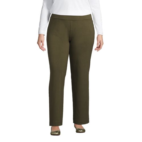 Lands' End Women's Plus Size Active Crop Yoga Pants