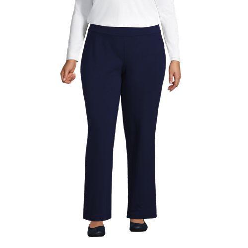 Lands' End Women's Tall Active Crop Yoga Pants - Medium Tall - Deep Sea Navy