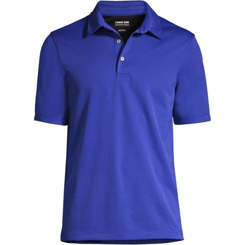 Mens Short Sleeve Pique Polo Shirts Uniform Fitted